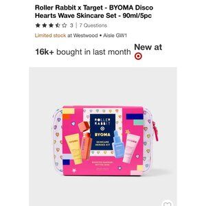 Roller Rabbit x Target - BYOMA Disco Hearts Wave Skincare Set NEW IN HAND NOW